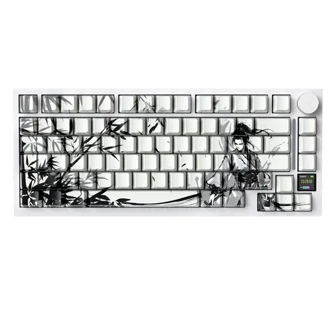 ATTACK X820 Ultra 75% Stable Wireless Gaming Mechanical Creamy Keyboard, PC Accessories with Smart TFT Display, RGB LED Light, Tri-Mode Connectivity, Customizable QMK Driver, Foam, Travel-Friendly Design for Gamers