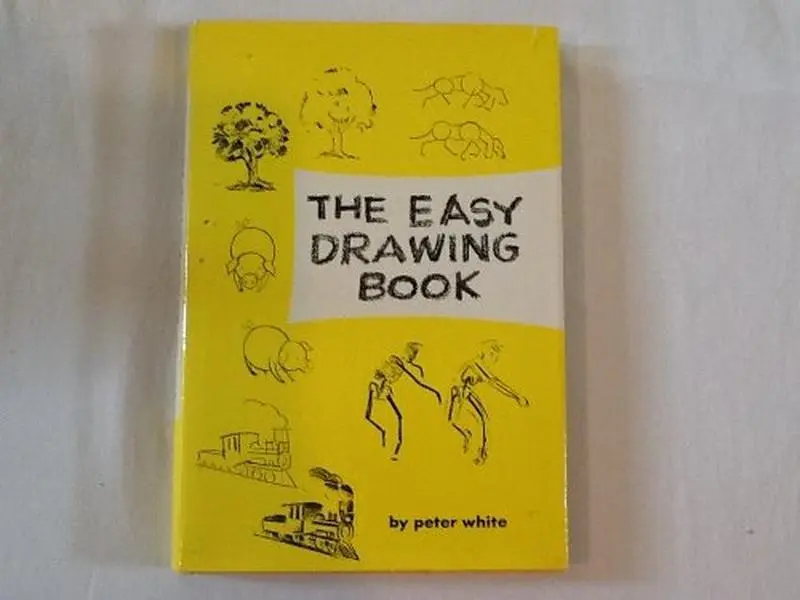 Used Art Sketchbook - Easy Drawing Book by Peter White, 124 pp., Hard Cover, English, for Beginning Artists (Humanities & Social Sciences, History & Culture Category)