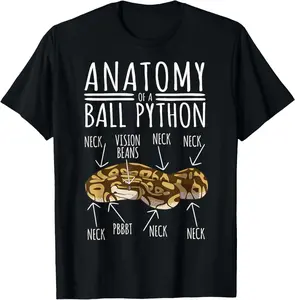 100% cotton Unisex Python Snake Owner - Anatomy of A Ball Python T-Shirt
