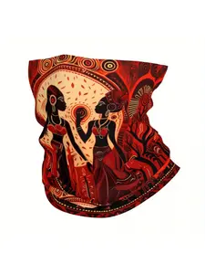 BIIHUDU Women' African Multifunctional Scarf Head Wrap Neck Scarf - Lightweight Polyester Neckerchief & Face Mask Suitable for,, Wind, Pollen