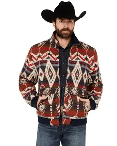 Rock & Roll Denim Men's And Bomber Southwestern Zip Jacket - Bm92c01925
