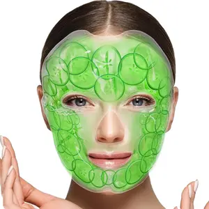 Ice Face Mask for Puffy Eyes & Dark Circles, Reusable Hot Cold Gel Face Mask, Cooling Eye Pack for Migraine Relief, Allergies, Skin Care & Post-Surgery Recovery