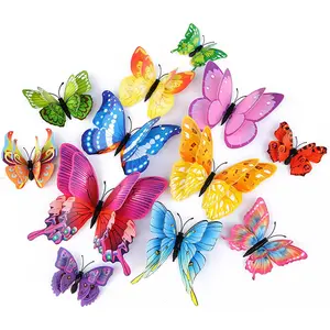 Butterfly Wall Decor 24/48 PCS, 3D Butterflies Stickers for Party Decorations with (Colorful, 48)