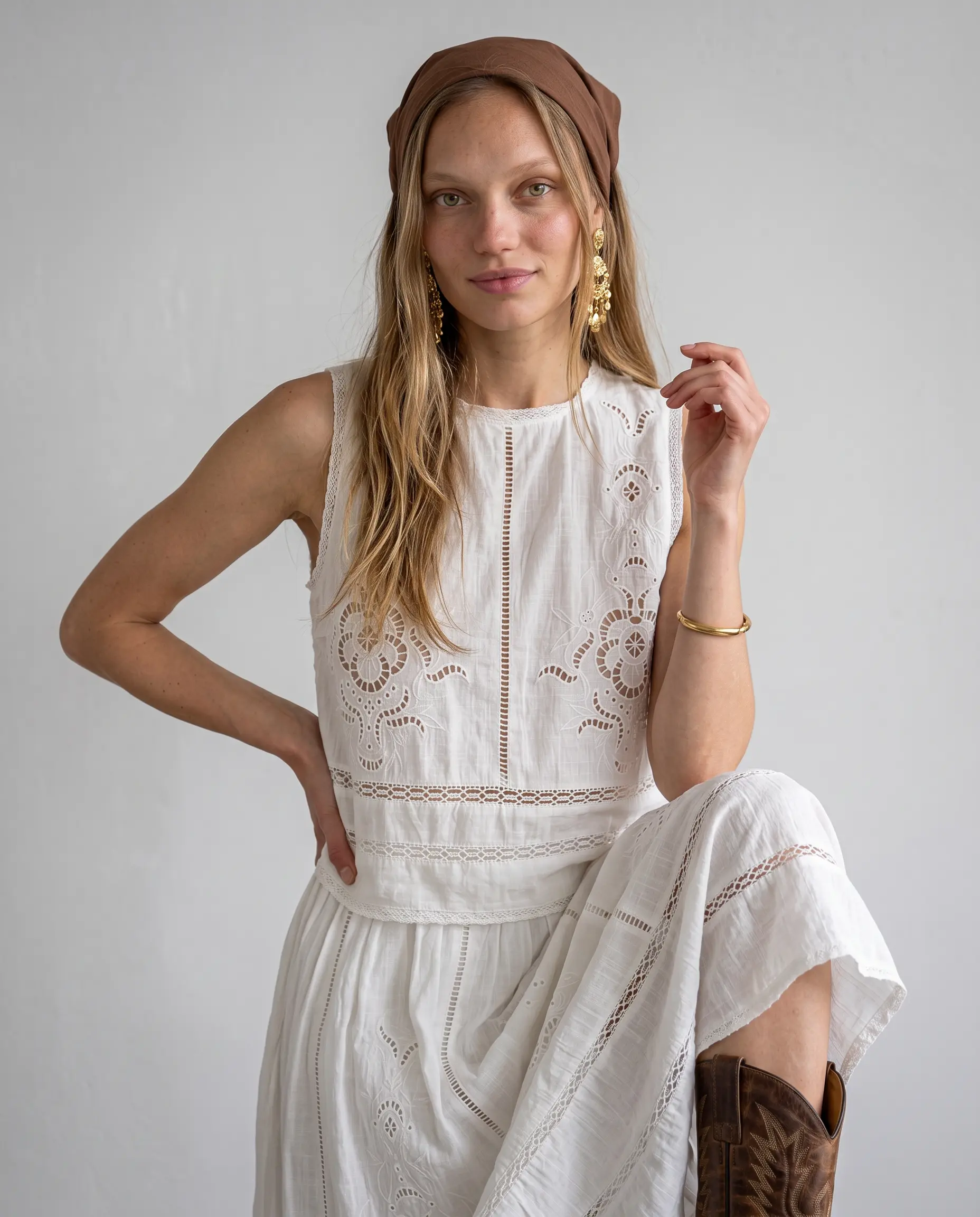 Celestine Eyelet Two-Piece Set