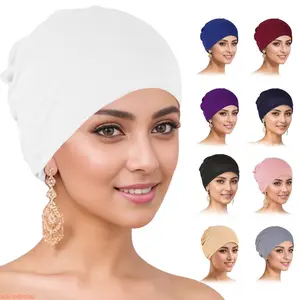 2026 solid color new two-piece hat, hot-selling solid color versatile bottoming hat milk silk bag head