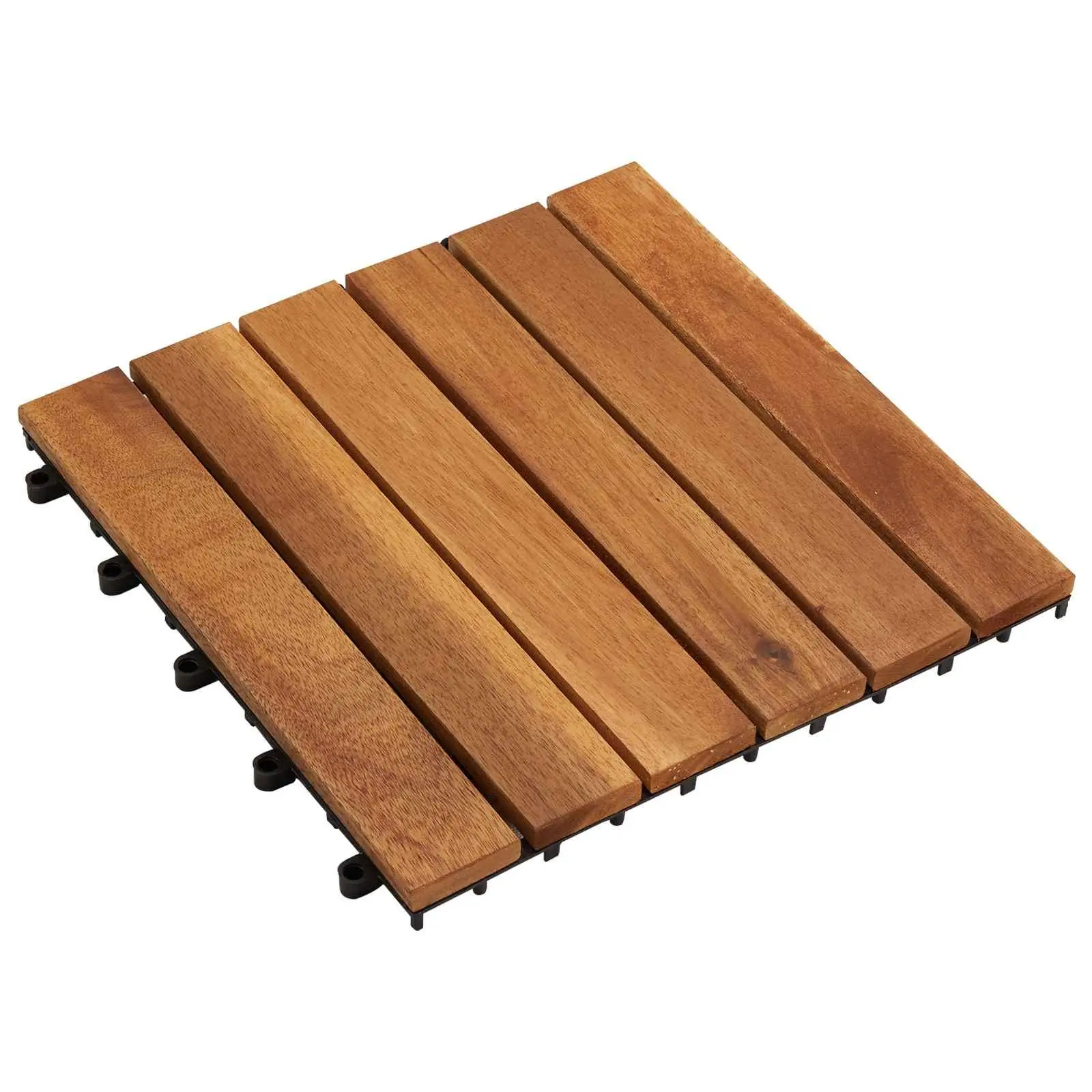 vidaXL Decking Tile 30 pcs Brown 11.81 x 11.81 in Acacia Hardwood, Chic Acacia Square Decking Tiles, Trendy Modular Floors, Modern Wood Touch for DIY Home Decor, Beige Vibe 3444688