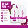 Routine Wellness Anti-Thinning Volumizing Shampoo & Conditioner Travel Size Set - 3 oz - Biotin & DHT Blockers - Tea Tree, Argan Oil - Mild Haircare