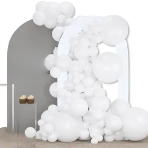 155 Pcs Matte White Balloon Kit with 18, 12, 10, and 5 Inch Sizes for Wedding & Party Decor