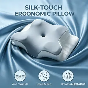 One neck pillow, a soft, cooling, and resilient pillow with a slow rebound mechanism, an ergonomic pillow suitable for side, back, and stomach sleeping, machine washable pillowcase - the perfect pillow for sleep.