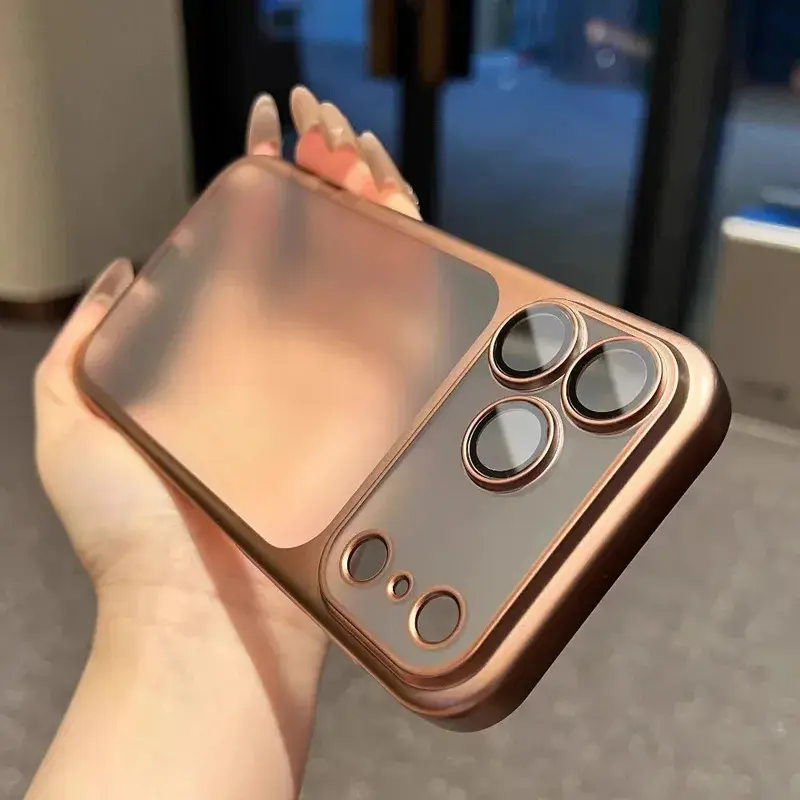 For iPhone17 Pro Max 17 Case Luxury Transparent Plating Phone Case For iPhone 17Air 17 16 15 14 13 12 Pro Max Pro Air Soft TPU Lens Protector Cover