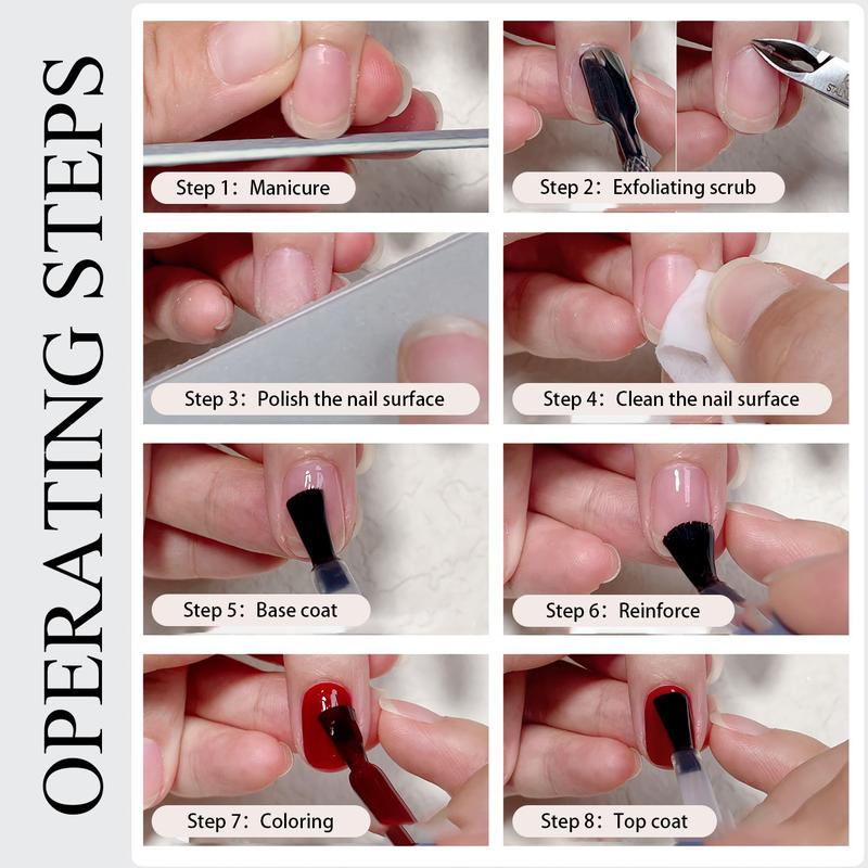 Tencoco 51 Pcs Gel Nail Polish Kit 35 Colors with Crystal Cat Eye Nail Art Tools Set UV Light Translucent Glossy Formula Perfect Gift for Women