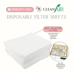CLEAN Air Nail Dust Collector Filter Sheets- Disposable Filters for All Dust Collectors - 100 pieces