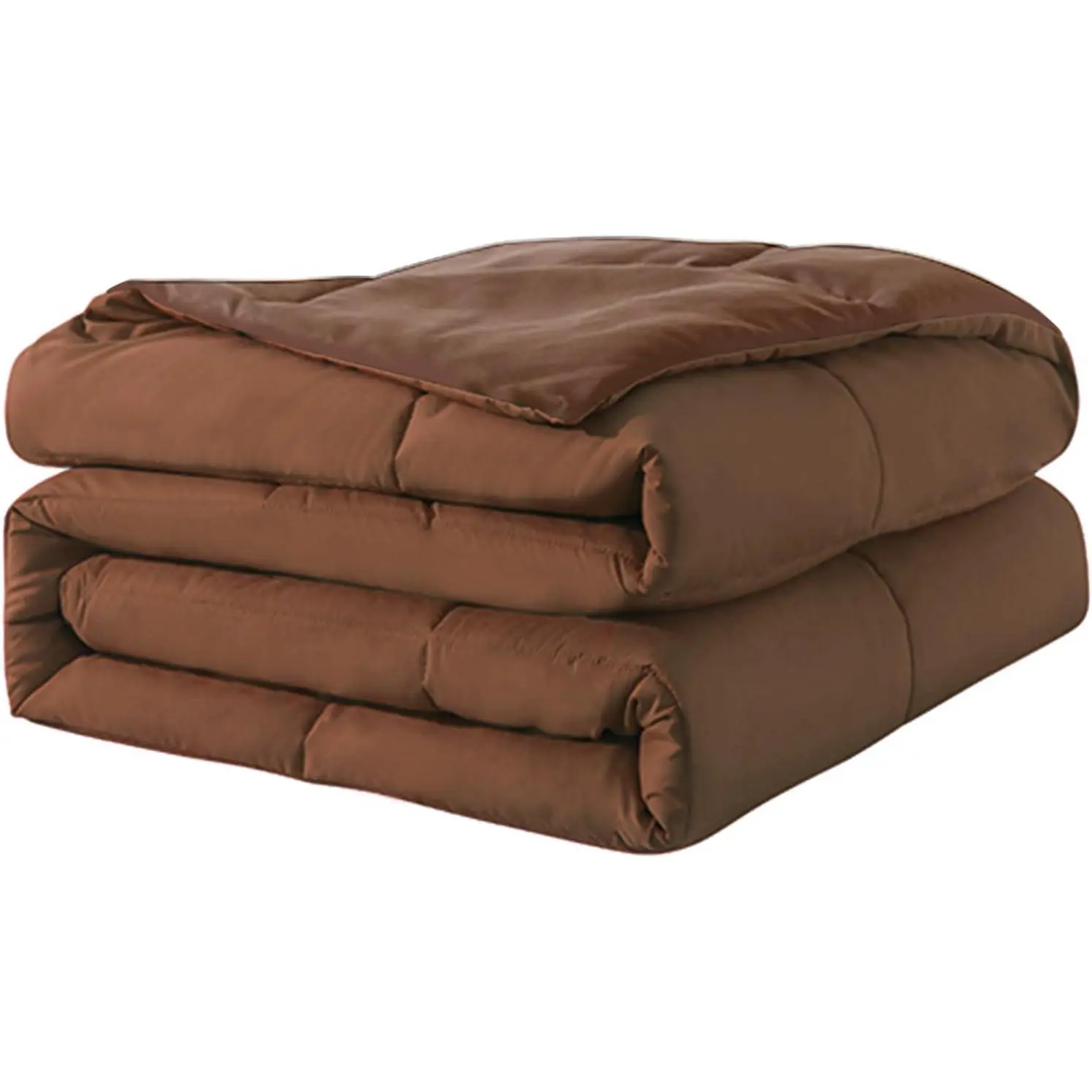 Duvet Insert Down Alternative Bedding Comforter Queen Size - All-Season Bedding - Lightweight & Machine Washable (Chocolate, Queen (U.S. Standard))