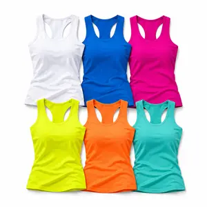 6 Pack Seamless Racerback Tank Tops, One Size Fits Most, Stretch Ribbed Camisole Sleeveless Basic Layering Shirts, Assorted Colors