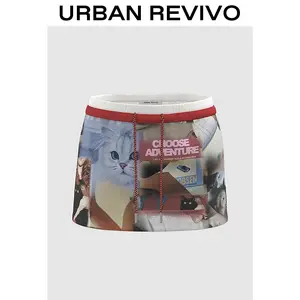 URBAN REVIVO Women's Mini Straight Skirt (UYV550028) - Elegant Chic 2025 Bottoms for Versatile Outfits, Women's Clothes, Fashion Clothes, Mini Skirts with Elegance Inspo