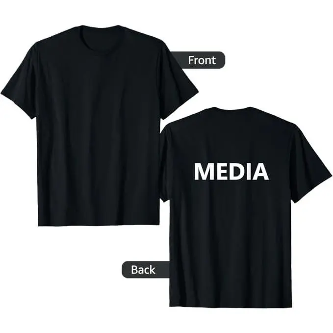 Media Staff Job Camera Guy Reporter Journalist (BACK PRINT) T-Shirt