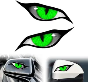 Stylish “Demon Eye” car sticker — waterproof decorative rearview mirror decal that covers scratches and adds a creative touch