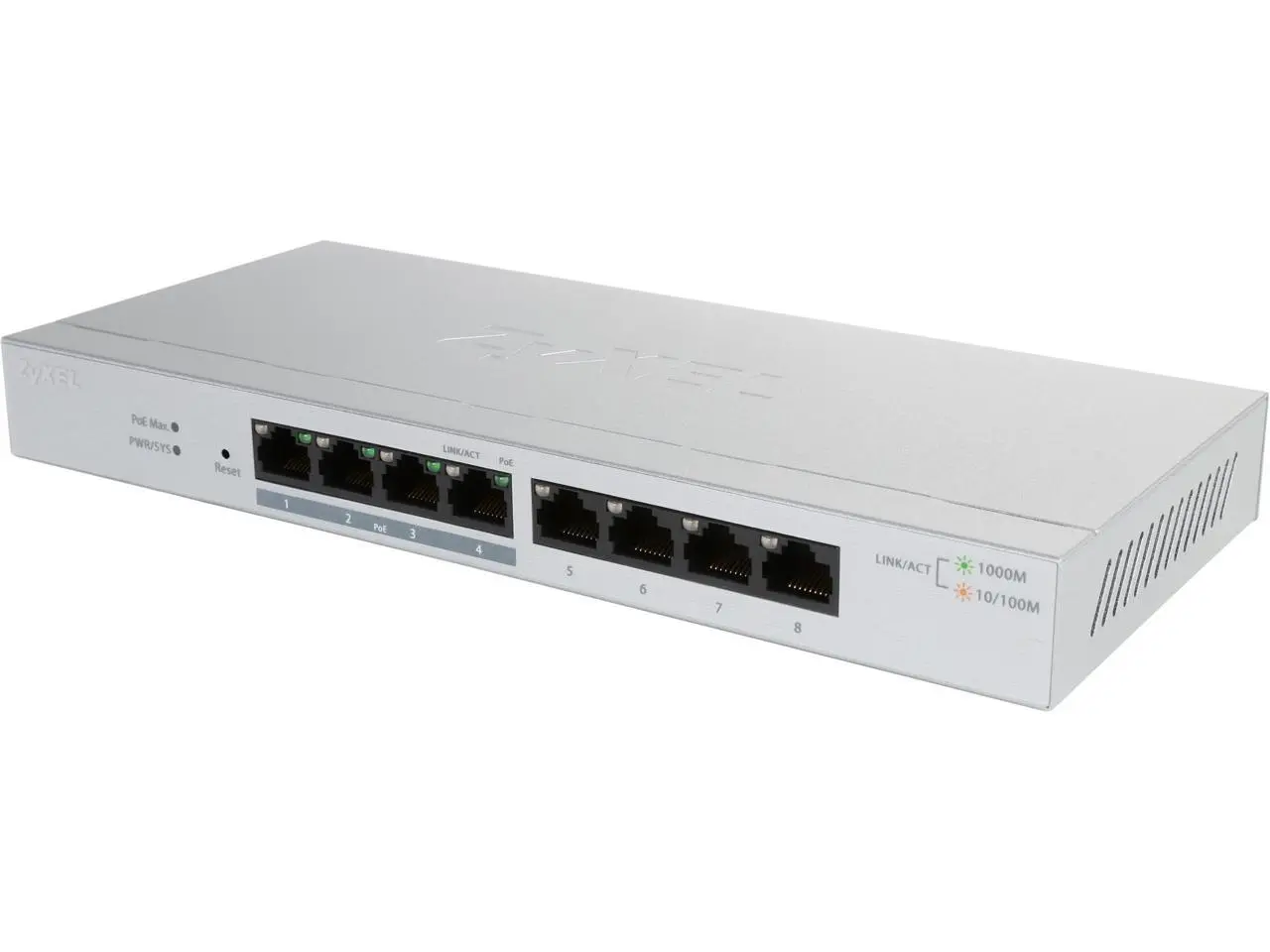 ZyXEL 8-Port GbE Web Managed PoE Switch, GS1200-8HPv2