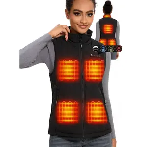 ARRIS Women Heated Vest with 7.4V Battery Size Adjustable Heating Clothing-Black