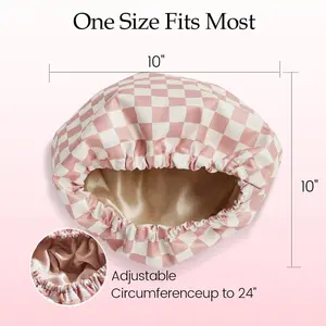 2026 New Women's Luxury Reusable Shower Cap, Waterproof Flexi Satin Lined, Quick-dry Adjustable Design for Long and Short Hair, Terracotta
