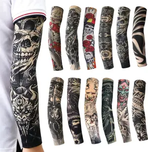 Cooling Tattoo Art Arm Sleeves 12 PCS Set UV Sun Protection for Sports Outdoor Activities Versatile Stylish Protection Unique Design Elements Essential UV Protection Perfect for Sports & More