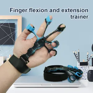 Finger Extenders, Finger Flexion & Extension Training Device for Flexibility Rehabilitation, Grip Strength & Wrist Exercise Elastic Band