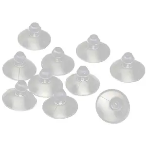 18mm/0.7" Furniture Desk Glass Transparent Anti- Suction Cups Sucker Hanger Pads for Glass Plastic Without Hooks, Pack of 10