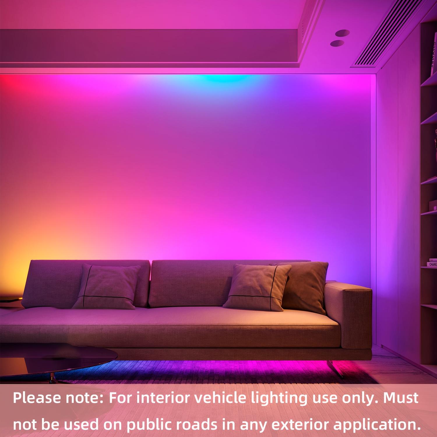 Smart RGB Strip Light 3.28 - 100ft Music Sync Stepless Dimming Timer App 44-key Remote USB Powered for Bedroom Living Room Kitchen Bar Corridor Party Wedding Halloween