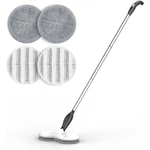 Electric Mop for Floor Cleaning, As Seen On TV, Cordless Spin Mopper Motorised Electric Mops for Hardwood Tile Laminate Floor Daily Light Cleaning (No Water Tank)