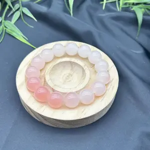 14mm Sunlight-Activated Jelly Red Beaded Stretch Bracelet for Women - Trendy Beaded Handstrand, Perfect Birthday Gift for Girlfriends & BFFs