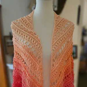 Handmade crochet shawl
