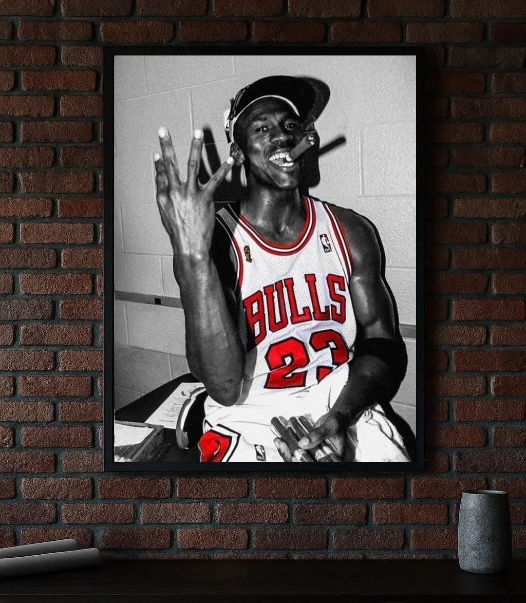[SALE OFF UP TO 30%] Michael Jordan Wall Art Print – Chicago Bulls Basketball Poster, Sports Icon Home Decor – Available in 5 Sizes
