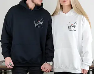 Custom Matching Hoodies For Couples, Pinky Promise Hoodie, Personalized Name Hoodie For Valentines Day Gift, Anniversary Gift