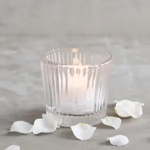 Clear Glass Tealight / Votive Holders - Set of 4