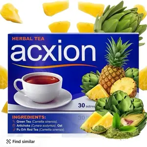 Acxion Herbal Tea Bags, Pineapple Botanical Infusion with Green Tea, Artichoke and Oat, 30 Count Herbal Tea for Daily Wellness Routine