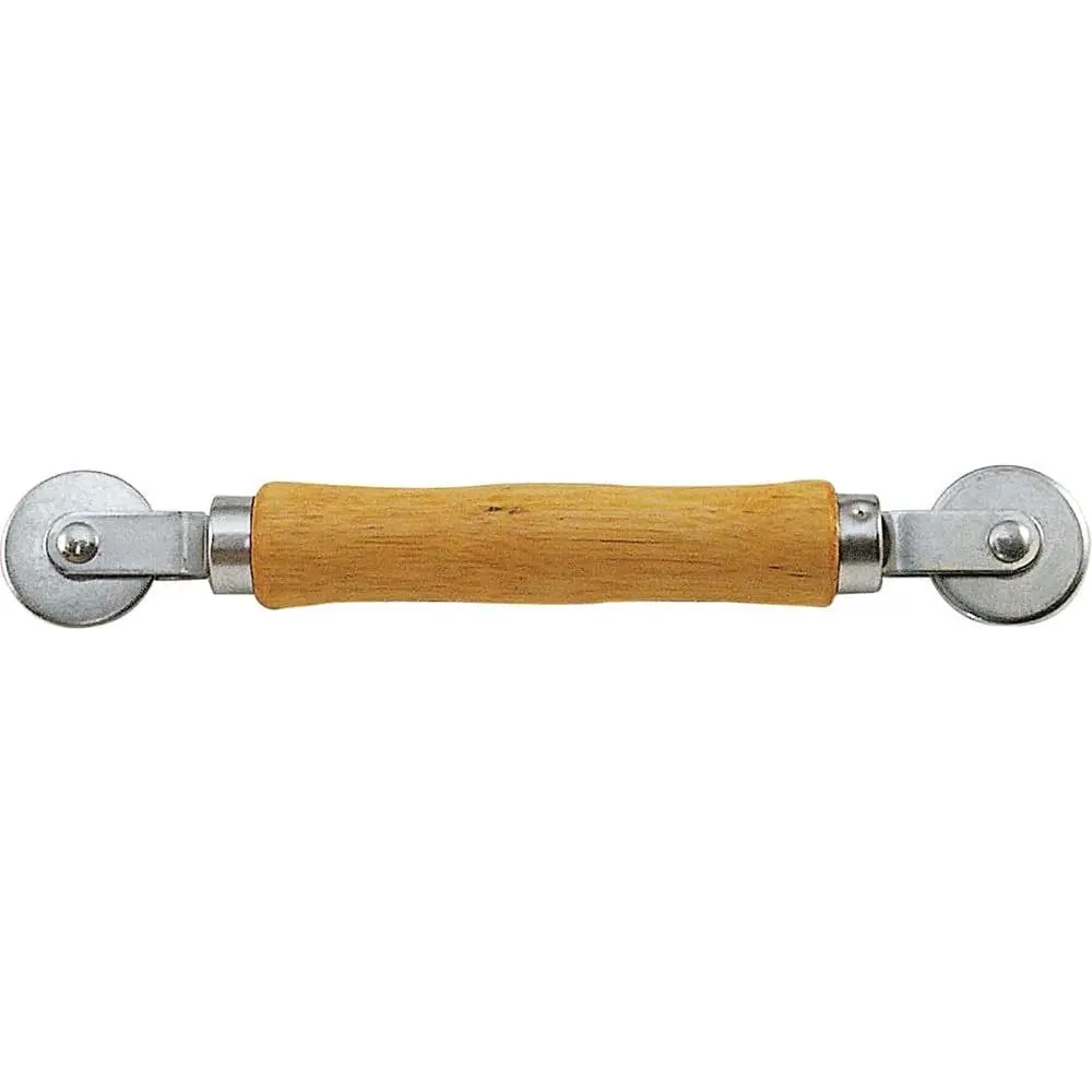 P 7505 Double-Ended Screen Rolling Tool - 1-5/16 in x 3/32 in Convex & Concave Steel Wheels, Wood Handle, .115-.165 Spline Compatibility, Hand-Comfortable, Abrasion-Preventing, Economical for Window & Door Installation (Single Pack)