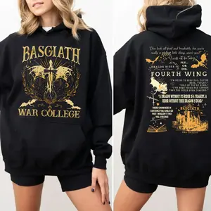 Fourth Wing Long Sleeve, Dragon Rider Tee, Dragon Sweatshirt, Fourth Wing Riders Quadrant,Basgiath War College 2 Sided Sweater Pullover Tee