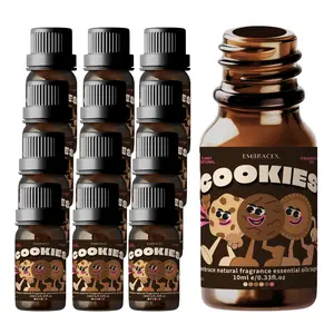 12pc 10ML Cookies Essential Oils Set, Long-Lasting Fragrance Oil for Diffusers, Car Air Freshener, Body Massage, Alcohol-Free Gift Ideas