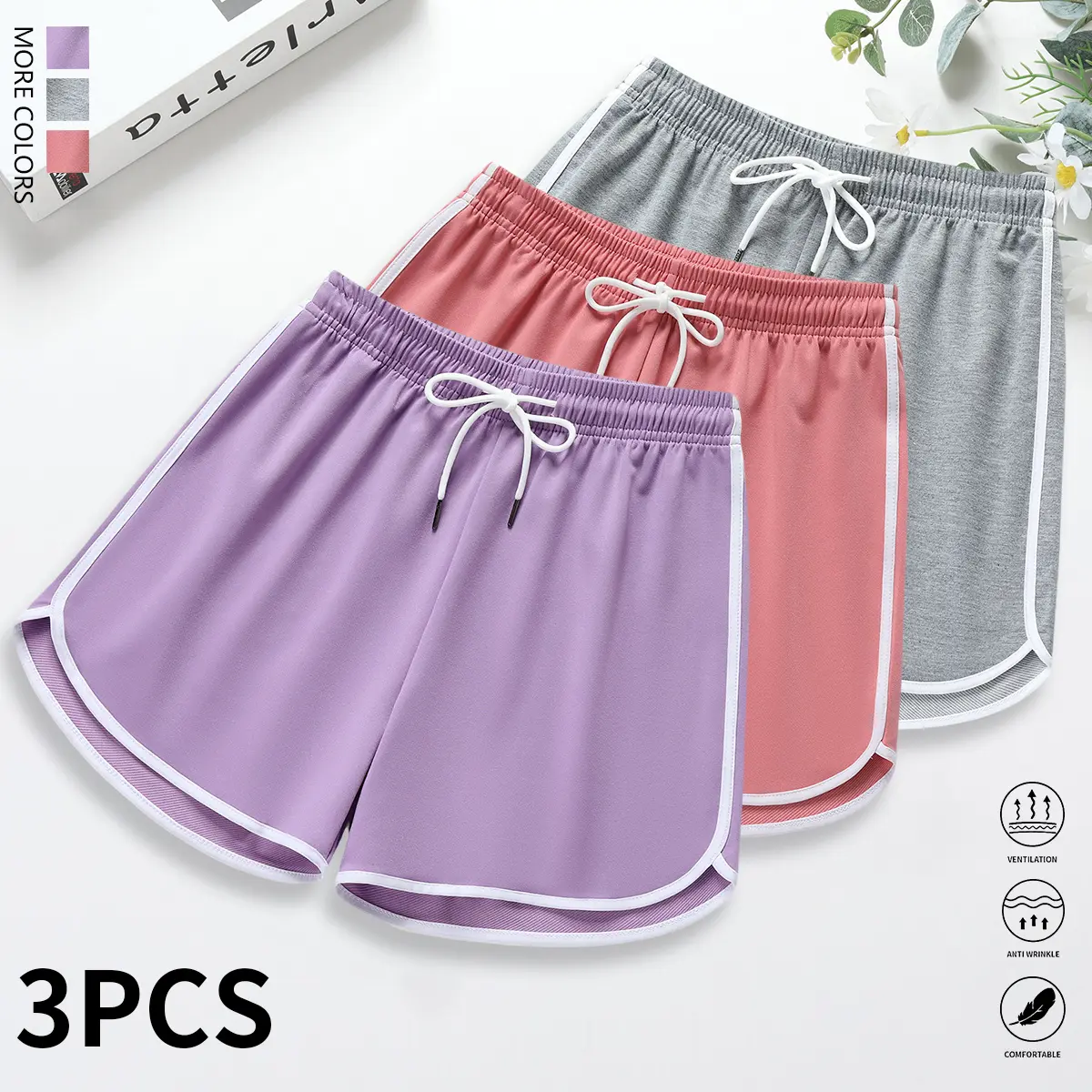 Purple + Rose Red + Light Gray