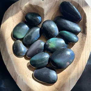 Rainbow Obsidian Palms - Natural Healing Stones for Energy Balance and Meditation