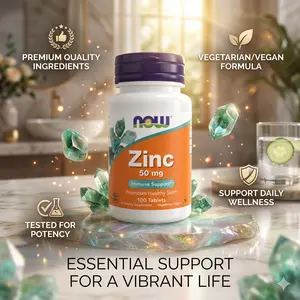 Zinc (Zinc Gluconate) 50 mg, Supports Enzyme Functions*, Immune Support*, 100 Tablets