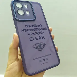 For OPPO A6/OPPO A6X/OPPO A6t 4G/5G phone cases, lens film phone cases, durable soft rubber protective cases, fashionable phone accessories, smooth color semi transparent phone cases, frosted anti slip sides, multiple colors to choose from