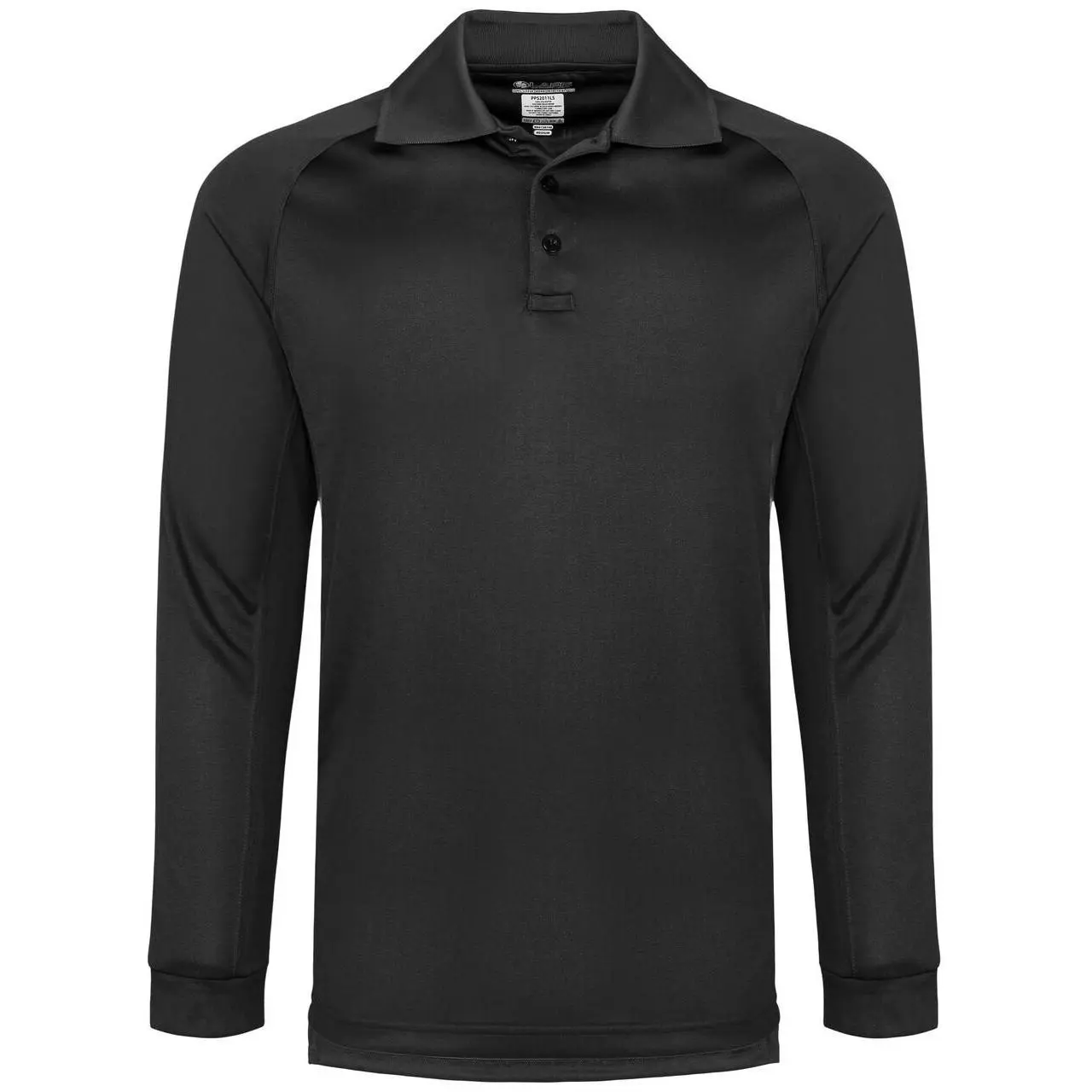 LA Police Gear Men's Long Sleeve Operator Tact Performance Polo, Menswear with Polyester Fabric, Embroidered Radio-Ready Design, Pockets, Wrinkle, Longsleeves, Warmer, Shirt, Top