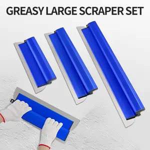 ZHUITU Brand Drywall Taping Knife Set 3 Sizes with Interchangeable Stainless Steel Blades PVC Handle Transparent Guard for Plastering Mudding Wall Ceiling Leveling Finishing Tools