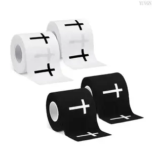 Christian Cross Athletic Tape, 2in * 23ft breathable cotton sports wrap with Jesus faith design.Non-slip flexible support for wrists and joints, skin-friendly and comfortable for long wear.Suitable for soccer, baseball, boxing, gymnastics and daily trai