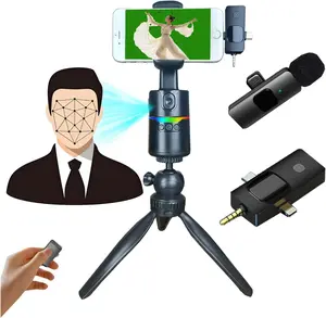 Auto   Tripod 360 Rotation with Stand, Following Phone Holder,Vlogging Kit for  Andriod Phone,Gesture Control w/Remote/wirelessMic