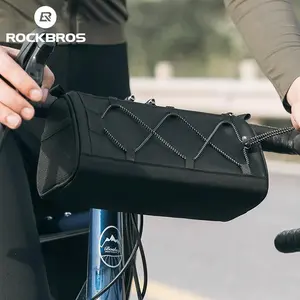 ROCKBROS Bike Handlebar Bag with 1.5L Large Capacity Bike Bag Front Handlebar for Bicycles Reflective Bike Accessory Bags for MTB Road Bikes
