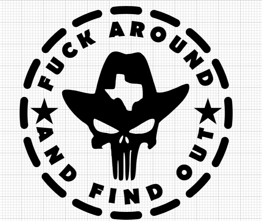 FAFO Texas Cowboy Punisher Vvivid Premium Decal