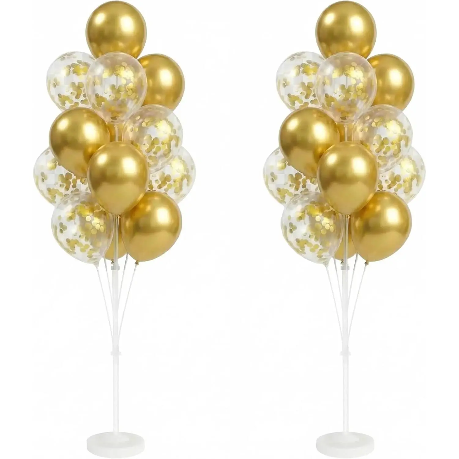 Balloon Column Kit Set of 2 With Confetti Balloons Included - Balloon Tower with Stand, Base, and Pole,Backdrop Decoration for Wedding,  Shower, Birthday Party, or Bachelorette Parties ()