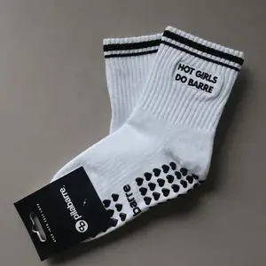 Hot Girls Do BARRE Socks - White/Black